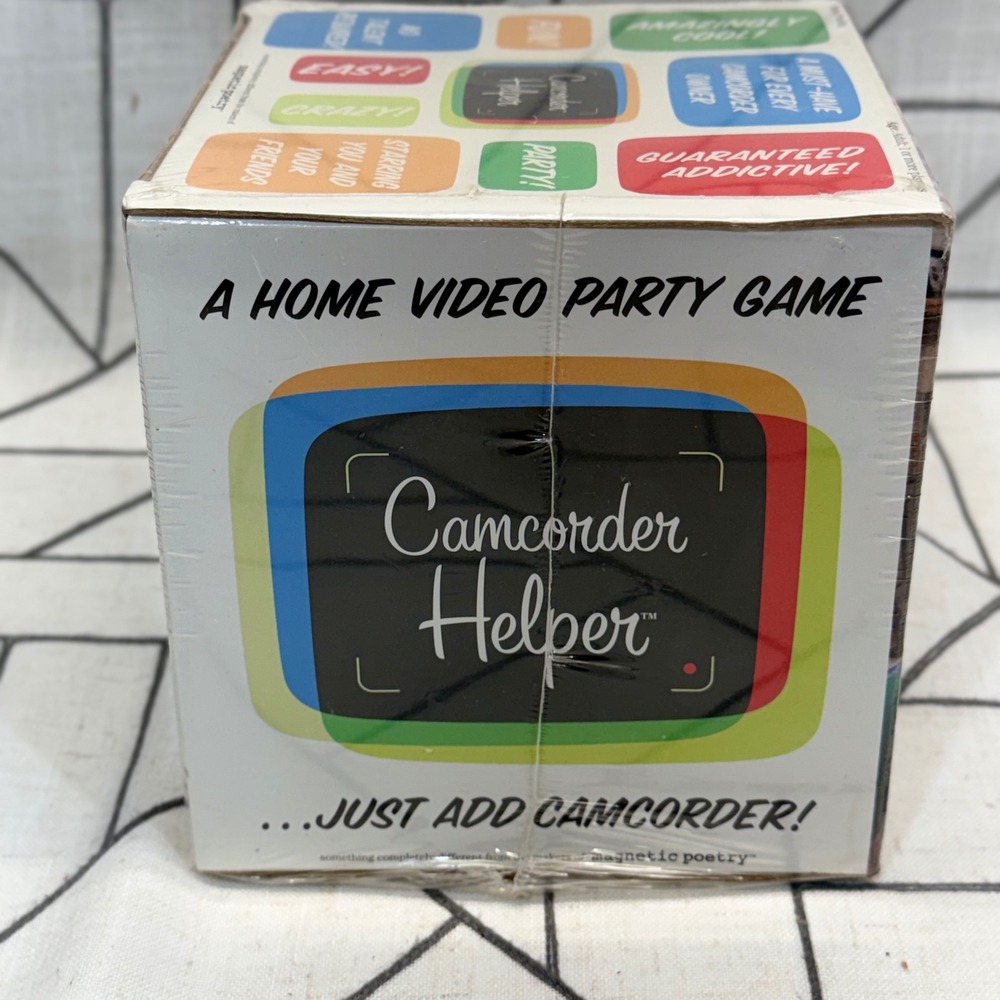 Magnetic Poetry Camcorder Helper Party Game OS Multicolor Vintage Home Video Kit